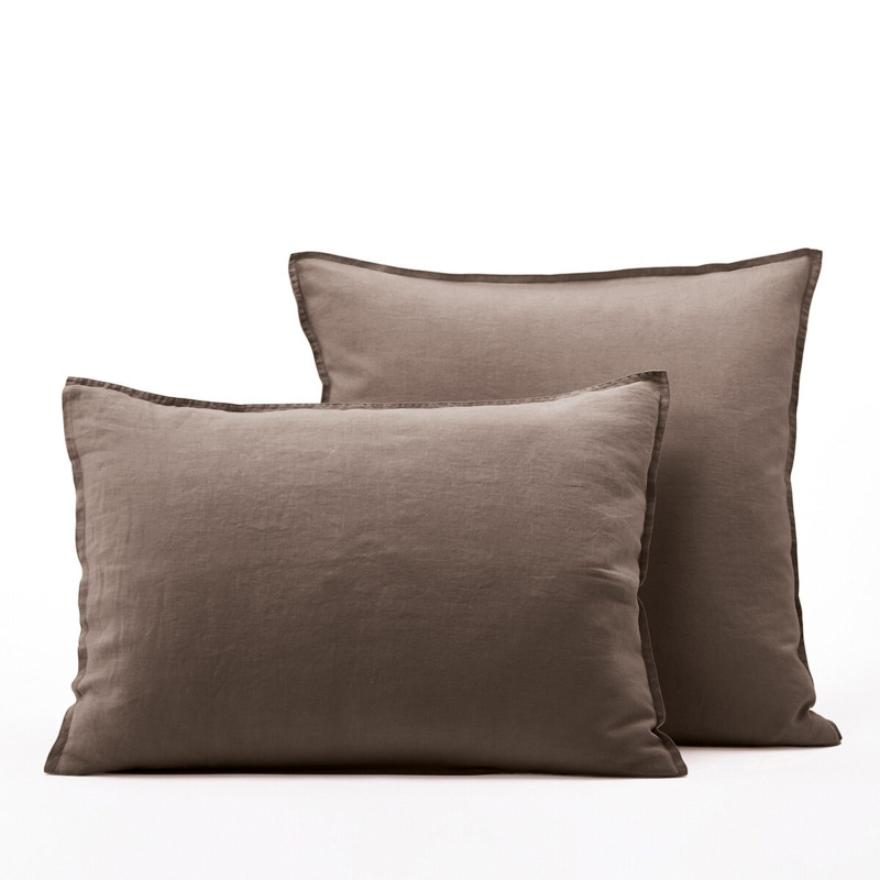 Elina 100 Washed Linen Pillowcase by La Redoute