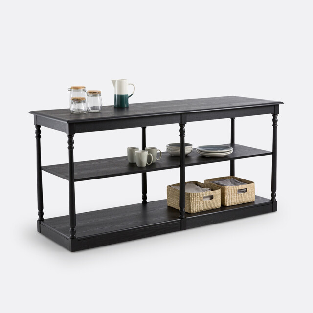 Reipard 180cm Oak Veneer Draper Console Table by La Redoute | uFurnish.com