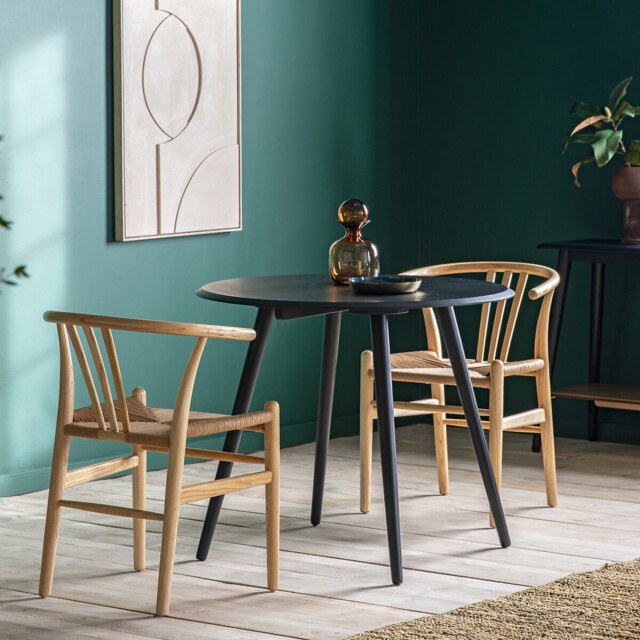 Morena Oak Round Dining Table (Seats 4) by La Redoute | ufurnish.com