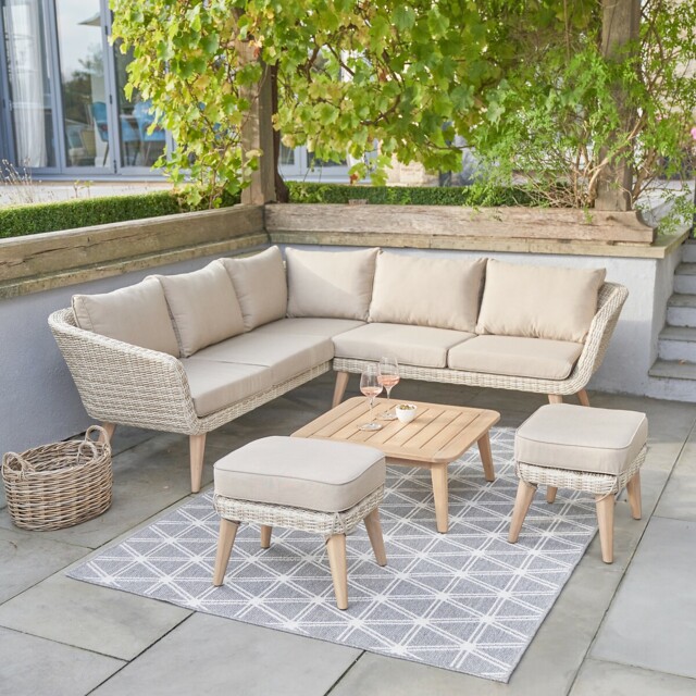 Cabon Outdoor Corner Seating Set by La Redoute | ufurnish.com - Outdoor Corner Seating Areas With Luxurious Textiles