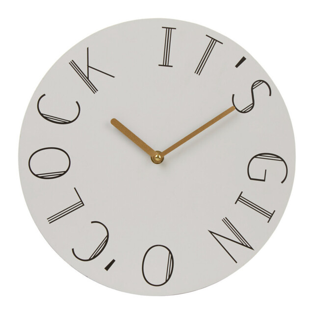 29cm Gin O'Clock Art Deco Wall Clock by La Redoute | ufurnish.com