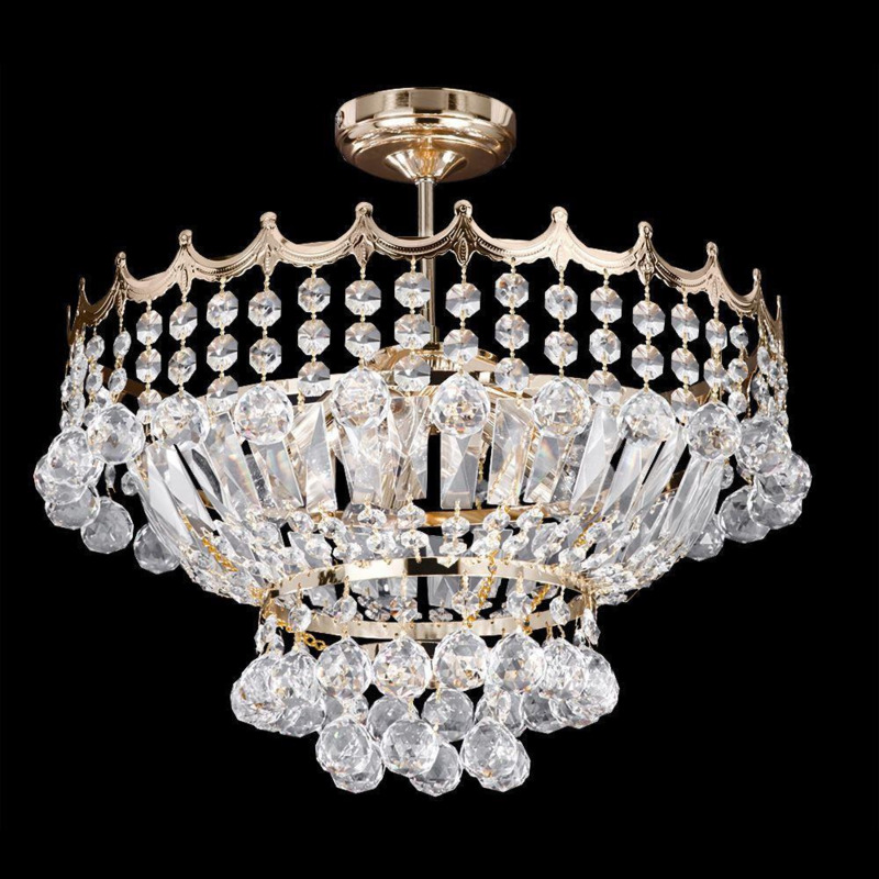 Searchlight 9113-39GO Versailles 5 Light Semi Flush Chandelier by ...