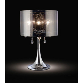 Diyas IL30462 Trace Table Lamp in Polished Chrome Finish
