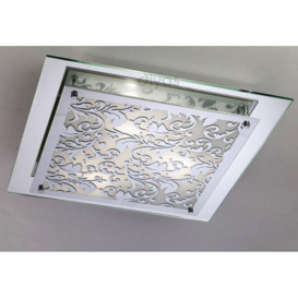 Diyas IL31017 Roveta Decorative Flush Ceiling Light in Polished Chrome