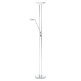Eglo 93875 Baya LED Two Light Mother And Child Floor Lamp In Chrome