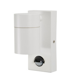 Kenn Up or Down Outdoor Wall Light with PIR Sensor - White