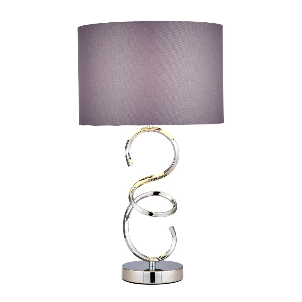 Cali Sculpted Base Touch Table Lamp Chrome by litecraft