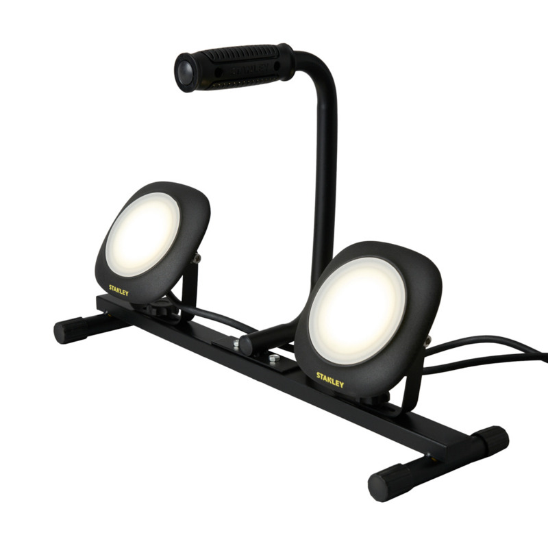 Stanley Twin 20 Watt Portable LED Outdoor Work Light Black by