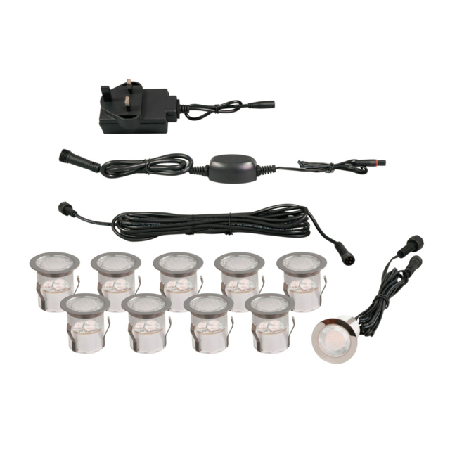 Pack of 10 Horus Smart 3cm RGB Recessed Deck Lighting Kit ...