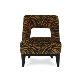 Donnelly Luxury Brown Pattern/Fabric Occasional Chair