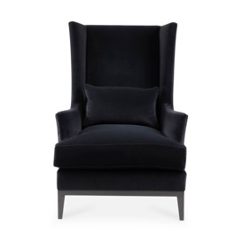 Blake Luxury Grey/Black Velvet Occasional Chair