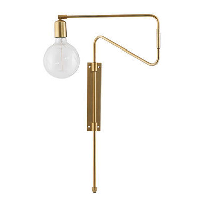 Swing Wall light with plug - Metal - Adjustable arm by House Doctor Gold