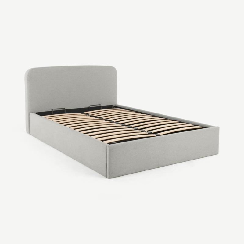 Besley Super King Size Ottoman Storage Bed, Hail Grey by