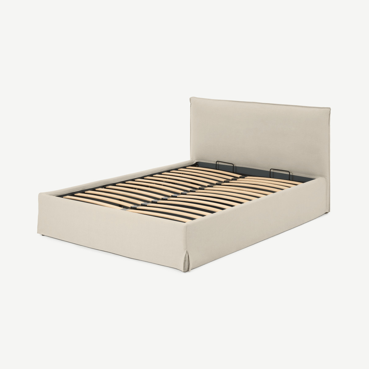 Orsa King Size Ottoman Storage Bed, Natural Cotton & Linen Mix by Made