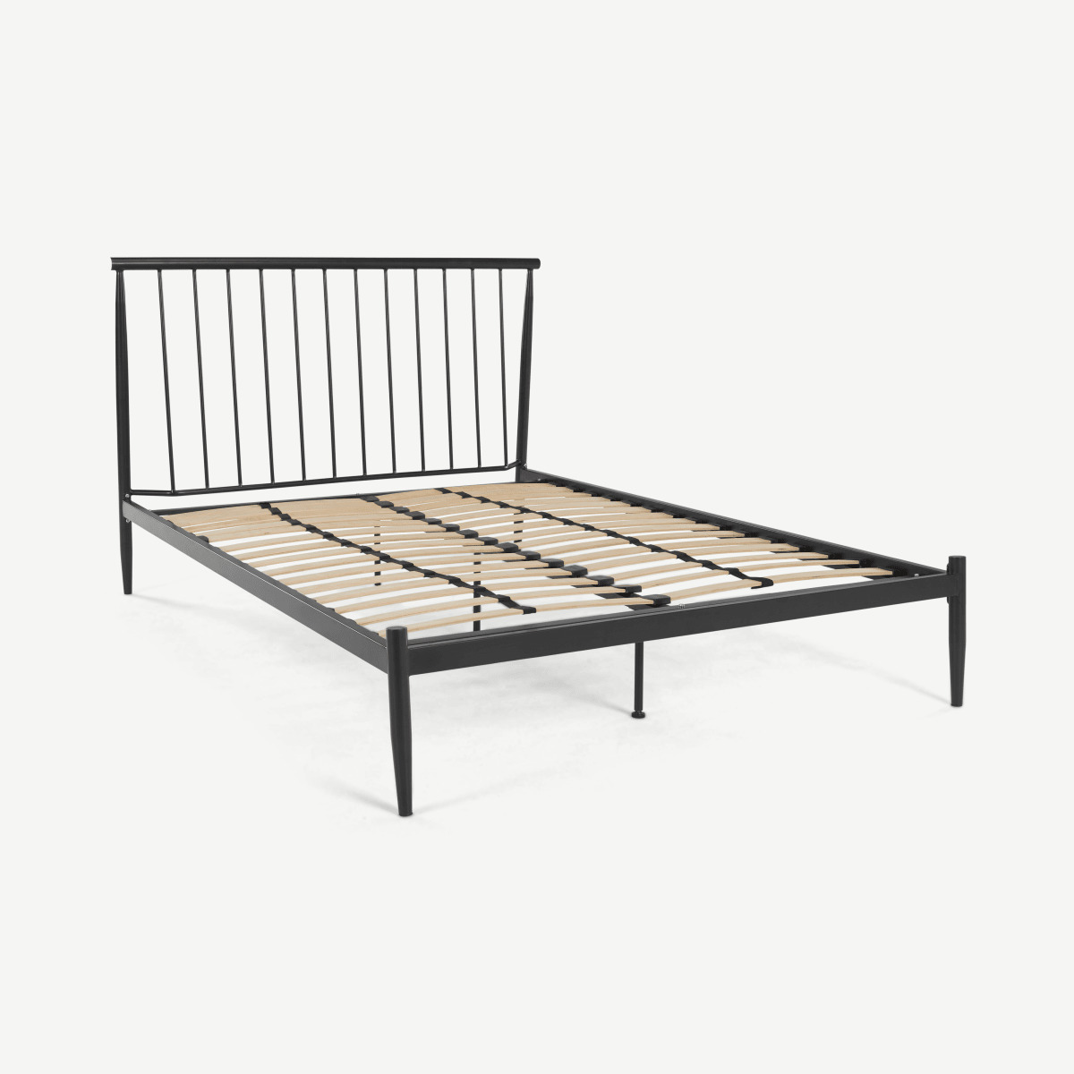 Penn King Size Bed, Black Metal