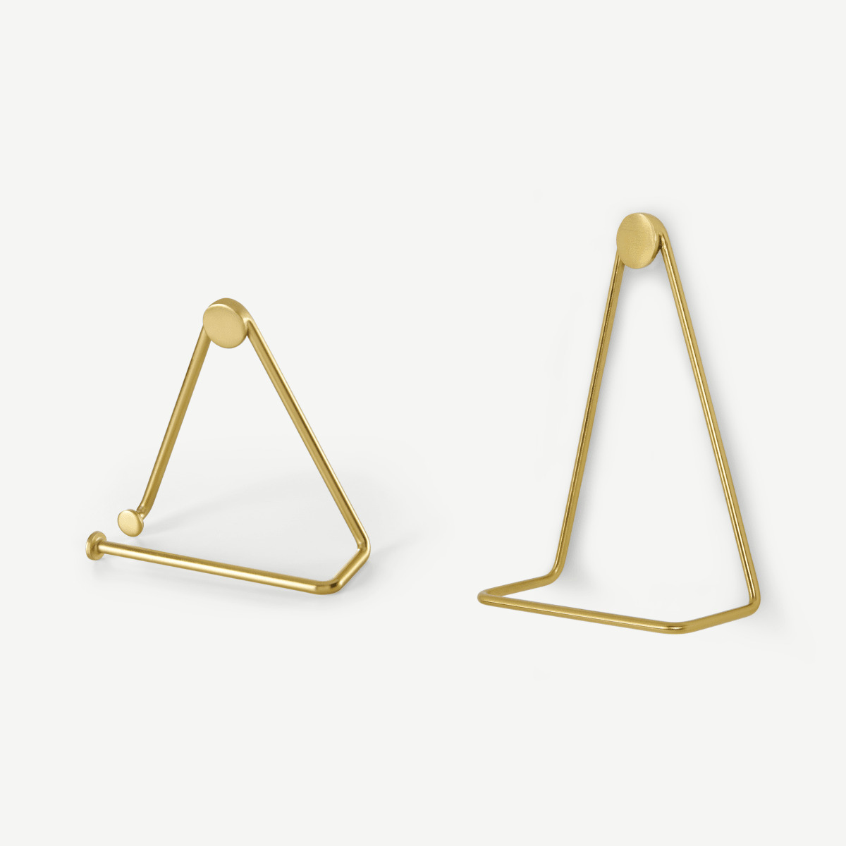 Bran Towel Ring & Toilet Roll Holder Set, Brass