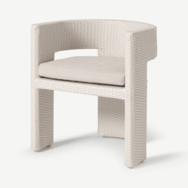 Alfrida Garden Dining Chair, Natural White Polyweave