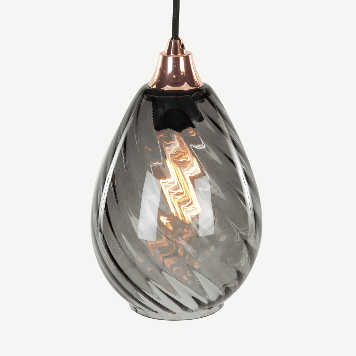 Ilaria Pendant Lamp Shade, Smoke Grey