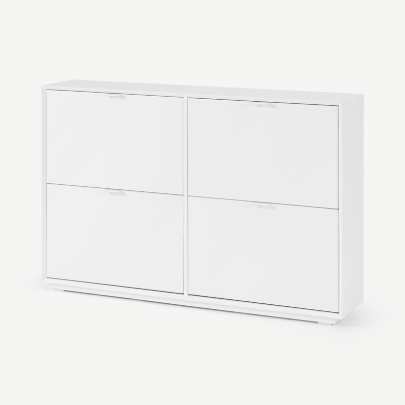 Marcell Wide Double Shoe Storage White by