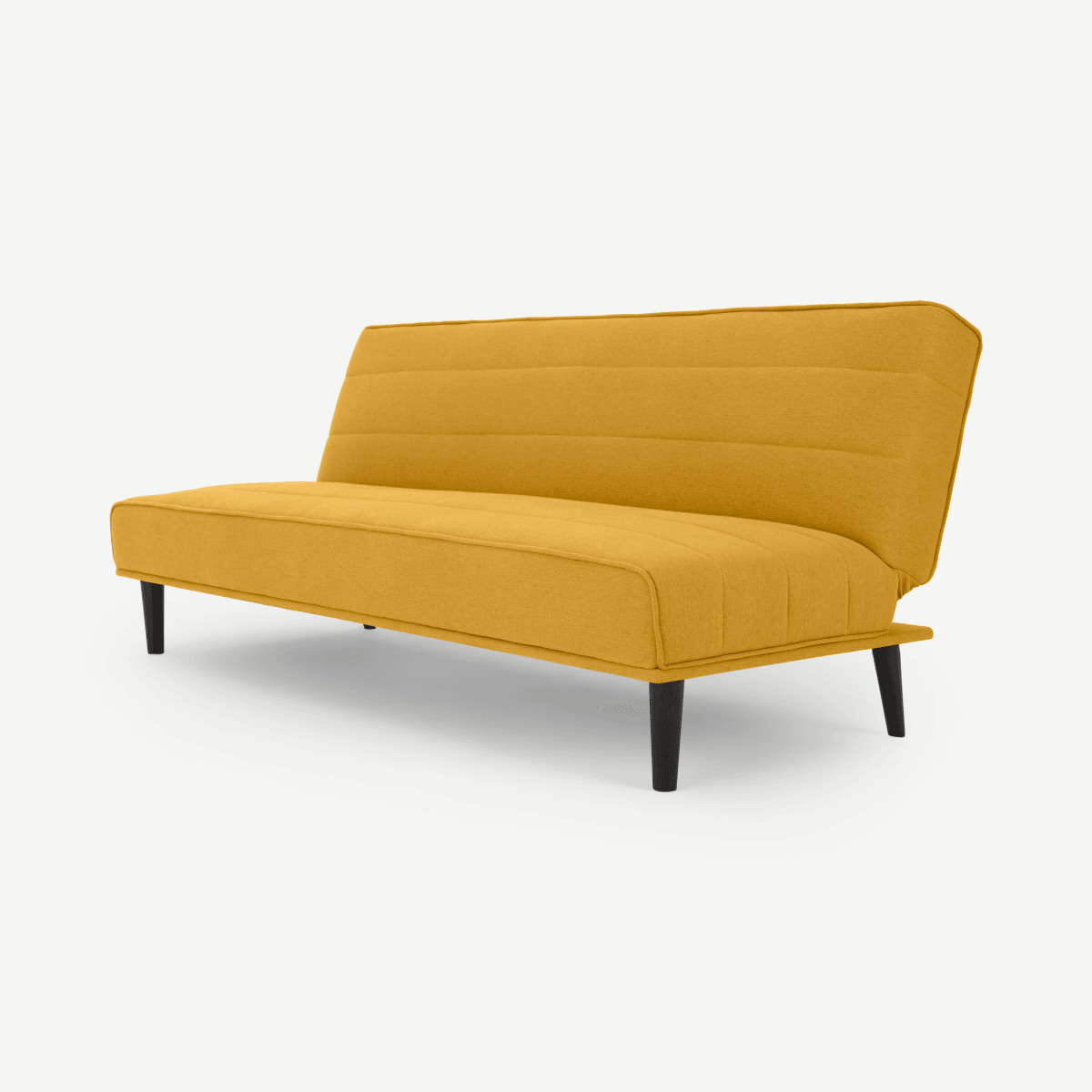 Kitto Click Clack Sofa Bed, Butter Yellow Fabric by