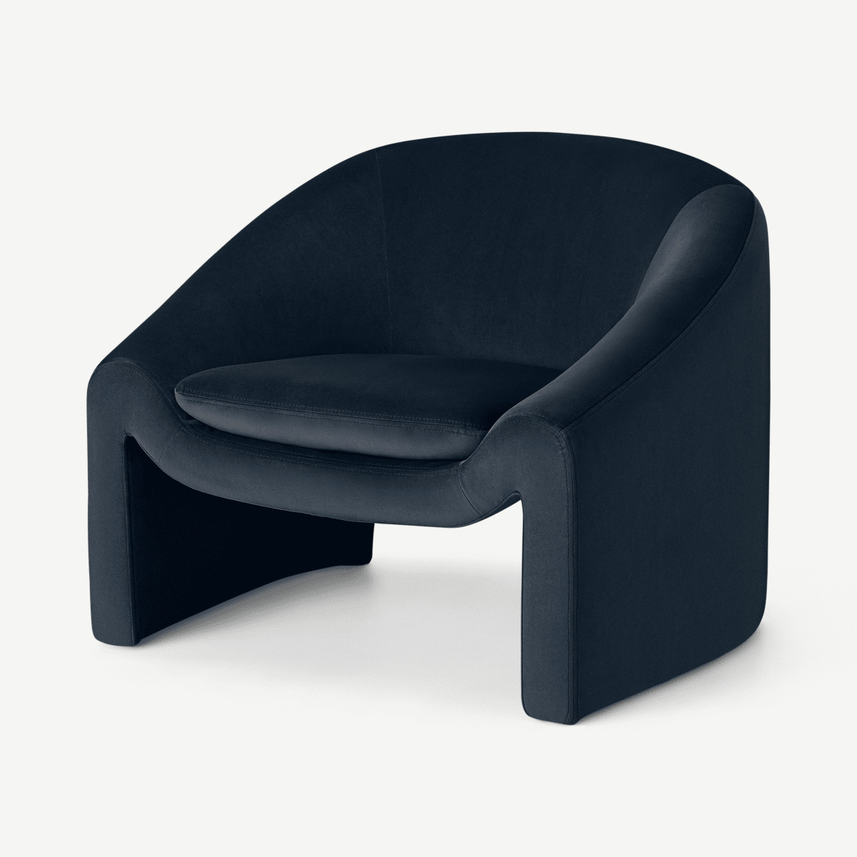 Shona Accent Armchair, Ocean Blue Velvet