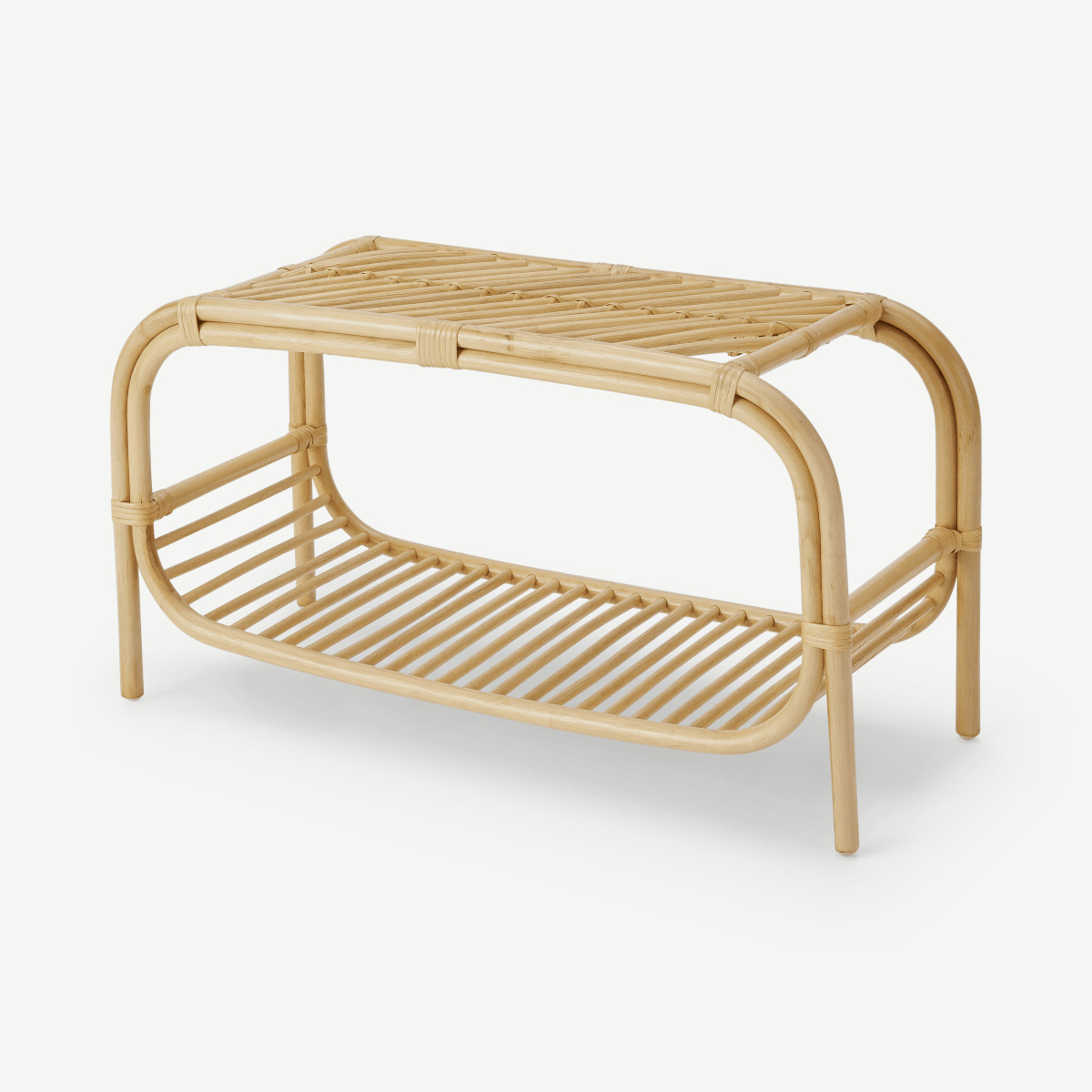 Bianca Rattan Shoe Storage Rack, Natural
