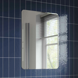 Artis - Bathroom Mirror Frameless Modern Rectangle Bevelled Edge Wall Mounted 500x700mm - Silver