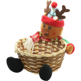 Asupermall - Christmas Storage Basket Candy Christmas Decorations l