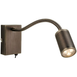 Firstlight - Orion - LED 3 Light Flexi Indoor Wall Spotlight (Switched) Bronze