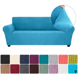 Stretch Sofa Slipcover Spandex Anti-Slip Soft Couch Sofa Cover 3 Seater Washable for Living Room Kids Pets£¨Sky Blue£©,model: 3 Sky Blue
