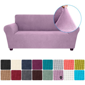 Stretch Sofa Slipcover Spandex Anti-Slip Soft Couch Sofa Cover 2 Seater Washable for Living Room Kids Pets£¨Light Purple£©,model: 2 Light Purple