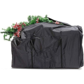 Christmas tree bag, storage bag Heavy bag for storing large Christmas trees and artificial decorations Waterproof, dustproof, insect repellent Black