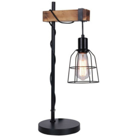 Italux Ponte - Industrial And Retro Table Lamp Black 2 Light , E27