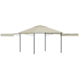 Gazebo with Double Extended Roofs 3x3x2.75 m Cream 180 g/m - Cream