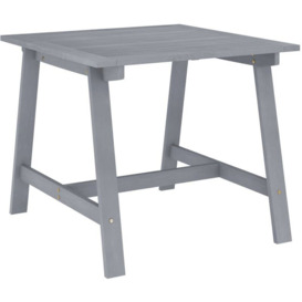 Garden Dining Table Grey 88x88x74 cm Solid Acacia Wood - Grey - Vidaxl
