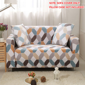 Insma - Home Decoration Sofa Cover Stretch Fitted Protector Couch Elastic Slipcover Colored Geometry 1 Seat only Sofa Cover