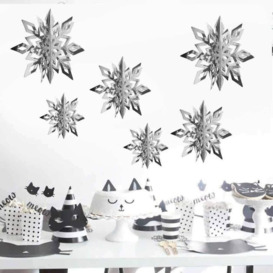 Winter Wonderland Snowflakes Party Decorations 3D Card Hanging Paper Centerpieces For / Birthday / Christmas Tree / New Years / Baby Shower / Wedding