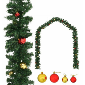 Christmas Garland Decorated with Baubles 20 m16485-Serial number