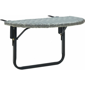 Balcony Table Grey 60x60x50 cm Poly Rattan32412-Serial number