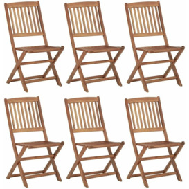 Betterlifegb - Folding Garden Chairs 6 pcs Solid Acacia Wood20997-Serial number