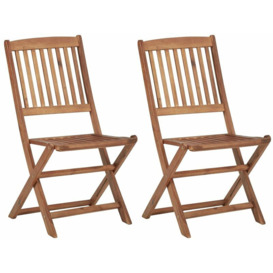 Folding Outdoor Chairs 2 pcs Solid Acacia Wood24667-Serial number