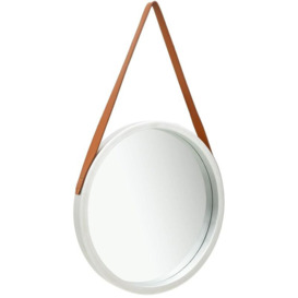 Wall Mirror with Strap 50 cm Silver25675-Serial number