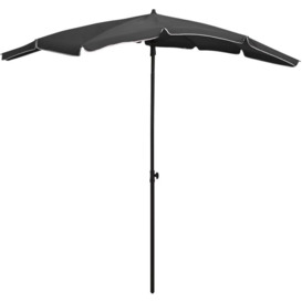 Betterlifegb - Garden Parasol with Pole 200x130 cm Anthracite25296-Serial number