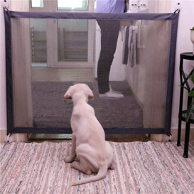 Extending Secure Fabric Pet Gate Mesh Gate Denim For Dogs
