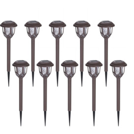 10pcs Solar Powered Lawn Lights LEDs Water Ripple Garden Lamp IP44 Water-resistant Outdoor Landscape Light for Lawn Patio Yard,model:Warm white 10