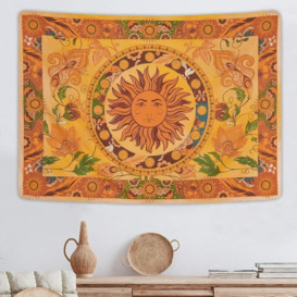 Burning Sun Tapestry Flower Vines Tapestries Vintage Floral Tapestry Mystic Tapestry Hippie Tapestry Wall Hanging for Room(59.1 x 59.1 inches)