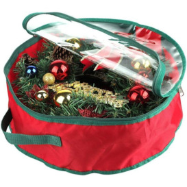 Christmas Wreath Storage Bag, Clear Everyday Bag for Artificial Wreaths Protect Your Holiday Advent, Garland, Party Decorations and Ornaments（36
