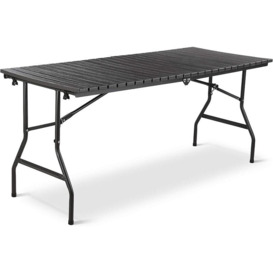 Bamny - Folding Picnic Table, Garden Table, Camping Table with Carry Handle, Steel Frame, HDPE Plastic Panel, Waterproof for Camping, Picnics,
