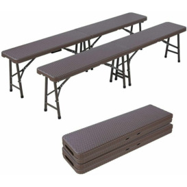 bbq Table Bench Set,Folding Party Camping Picnic Dining Furniture,Indoor Outdoor Garden Patio Pub BBQ - Gizcam