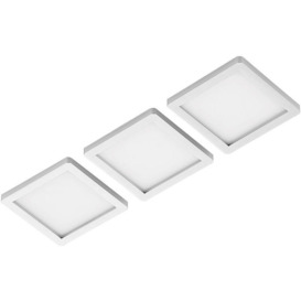 Arcchio Limno LED under-cabinet lights, set of 3 - silver